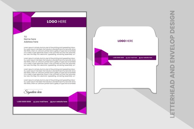 Unique letterhead and envelop design