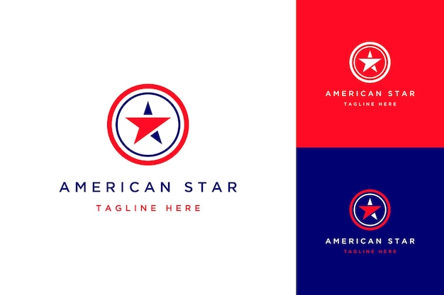 Vector unique logo design or star with circle