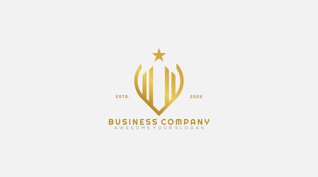 Unique logo template design. Abstract business finance arrow