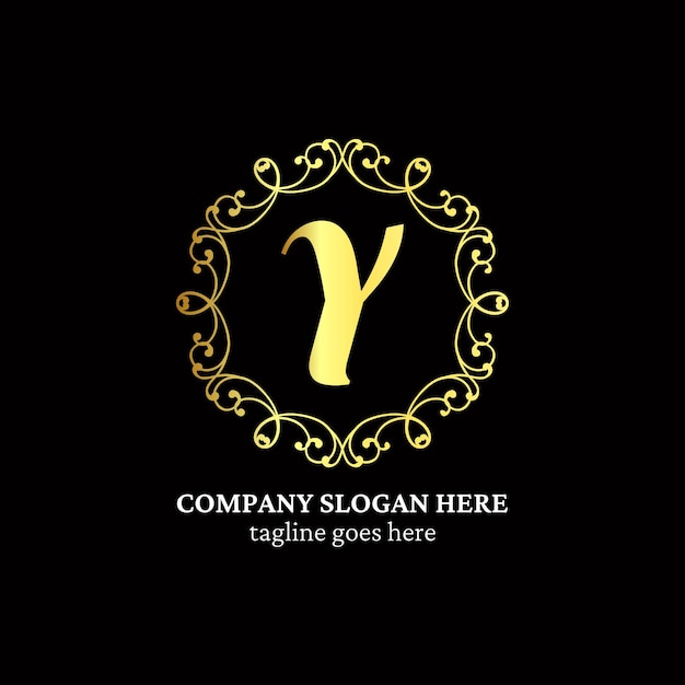 Unique luxury Y letter logo vector