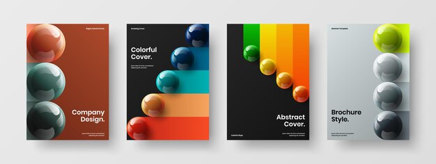 ユニークな雑誌の表紙A4ベクトルデザインイラストコレクション