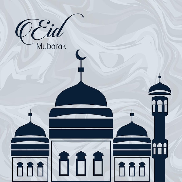 Vector unique marble background eid banner for social media post design