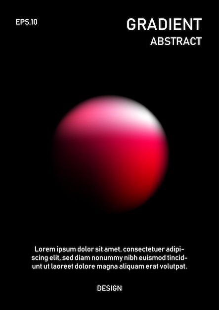 벡터 전단지 잡지 표지를 위한 연한 빨간색과 진한 빨간색 그라디언트가 있는 독특하고 현대적인 a4 추상