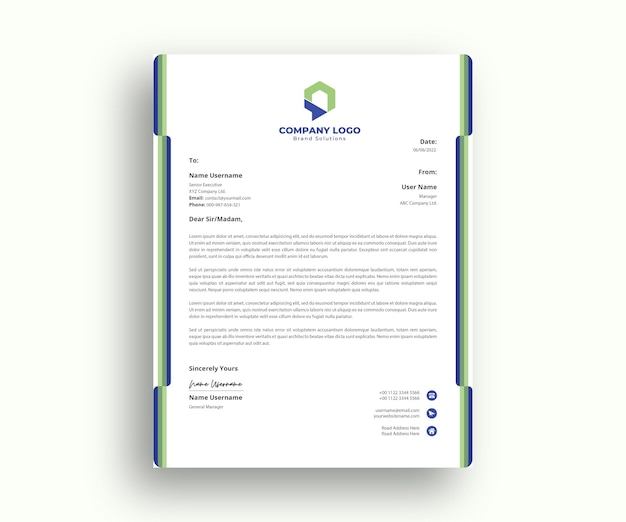 unique modern Business Letterhead Design