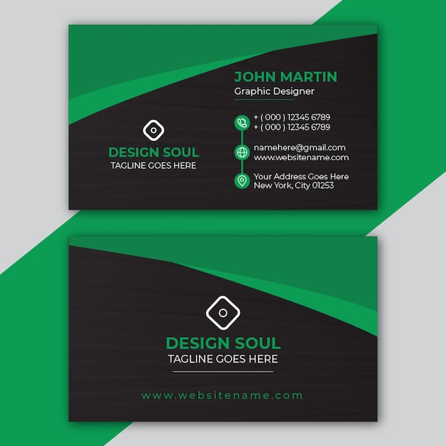 Vector unique and modern corporate business card template