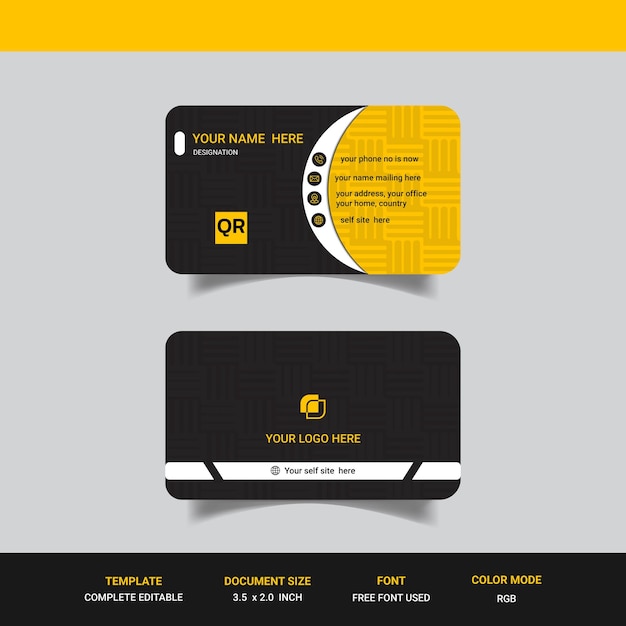 Unique modern creative business card design template