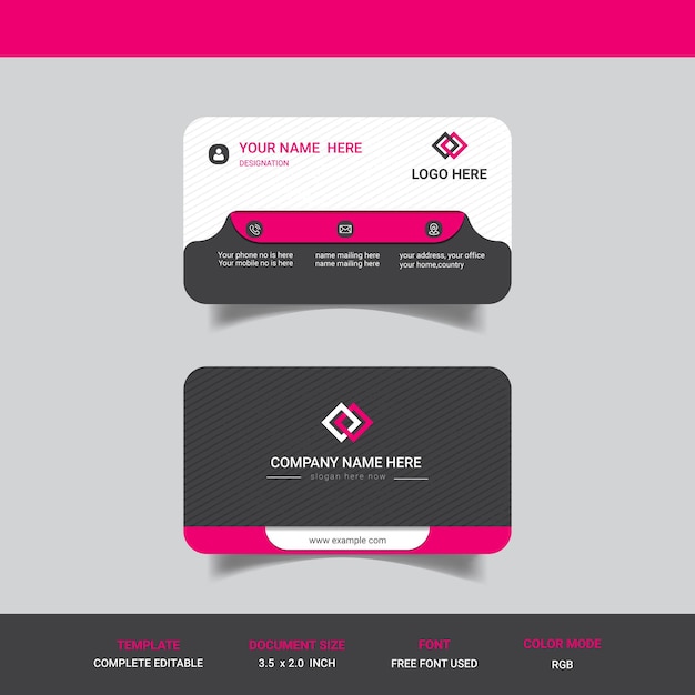 Unique modern creative business card template