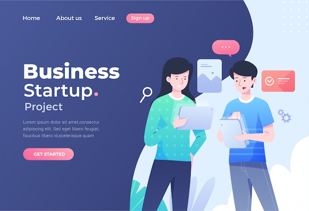 Vector unique modern flat design concept of teamwork for website and mobile website