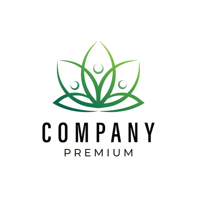 Unique modern and luxurious leaf logo style suitable for spa yoga skin care wellness businesse