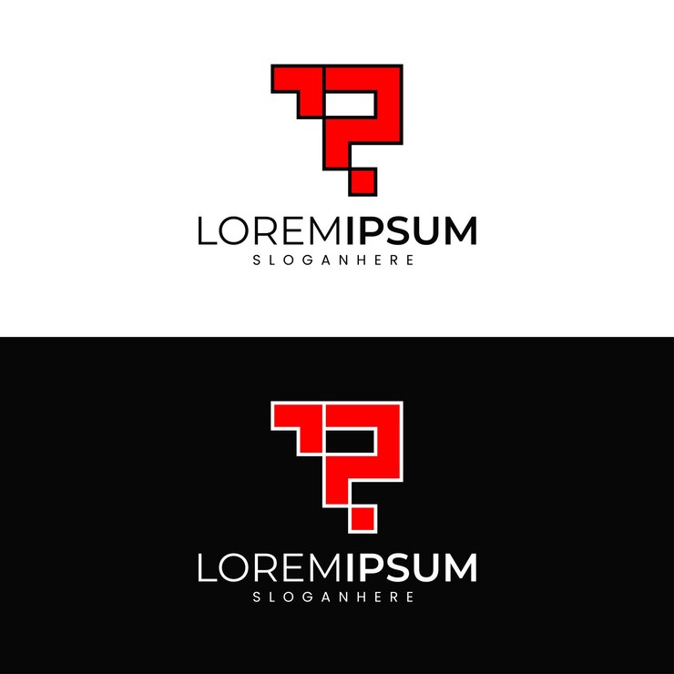 Vector unique modern minimalist tp letter logo design