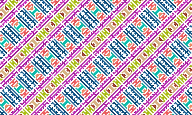 Unique modern plaid ethnic background pattern