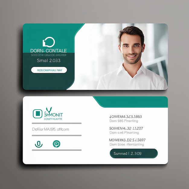 Unique modern professional double side business card