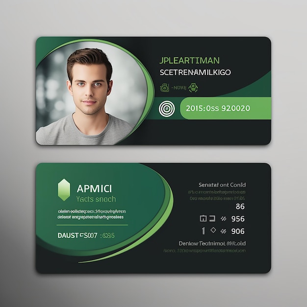 Unique modern professional double side business card