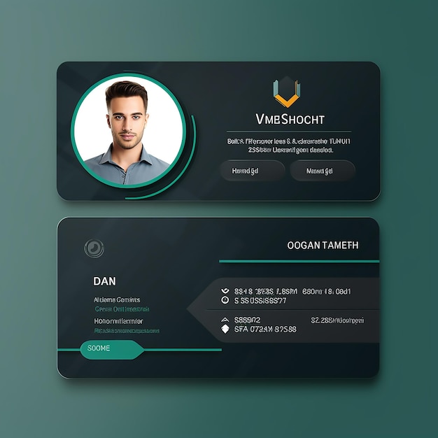 Unique modern professional double side business card