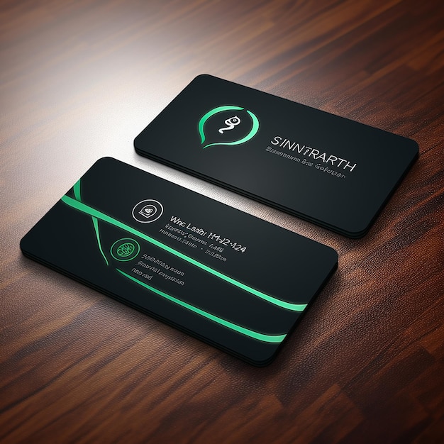 Unique modern professional double side business card