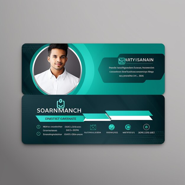 Unique modern professional double side business card