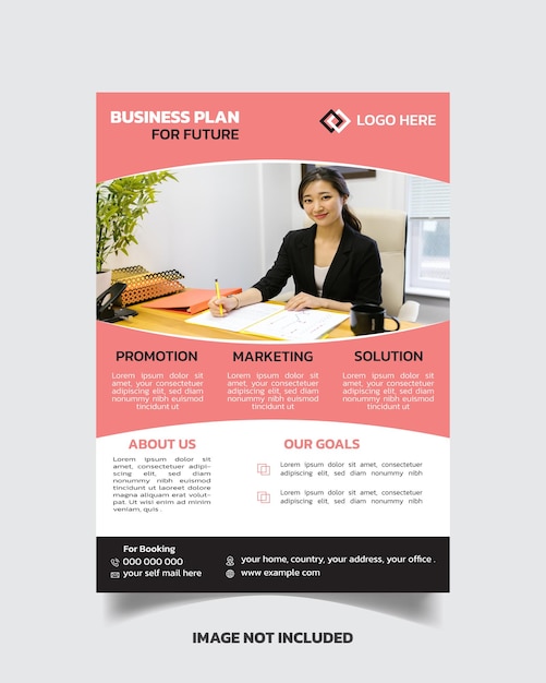 Unique modern trendy quality full corporate business flyer design template