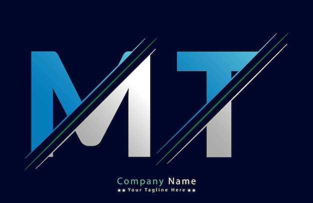Unique MT letter logo Icon vector template