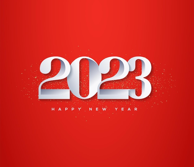 Unique number 2023 happy new year greeting