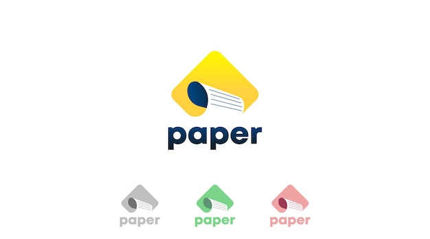 Vector unique paper logo concept vector