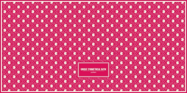 unique pink symmetrical batik pattern