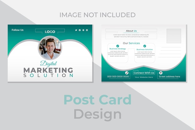 Vector unique post card design template