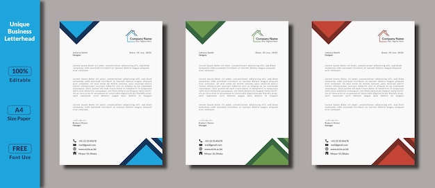 Unique professional letterhead design