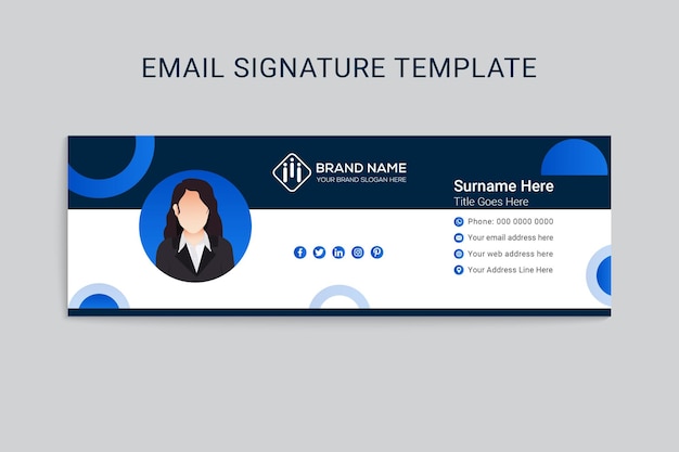 Unique professional modern email signature design