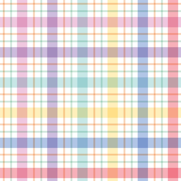Unique Rainbow plaid full repeat seamless pattern background