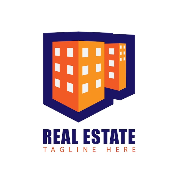 Vector unique real estate logo