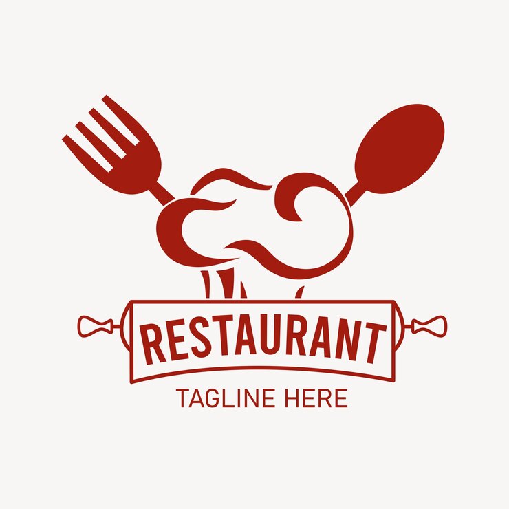 unique restaurant logo design vector