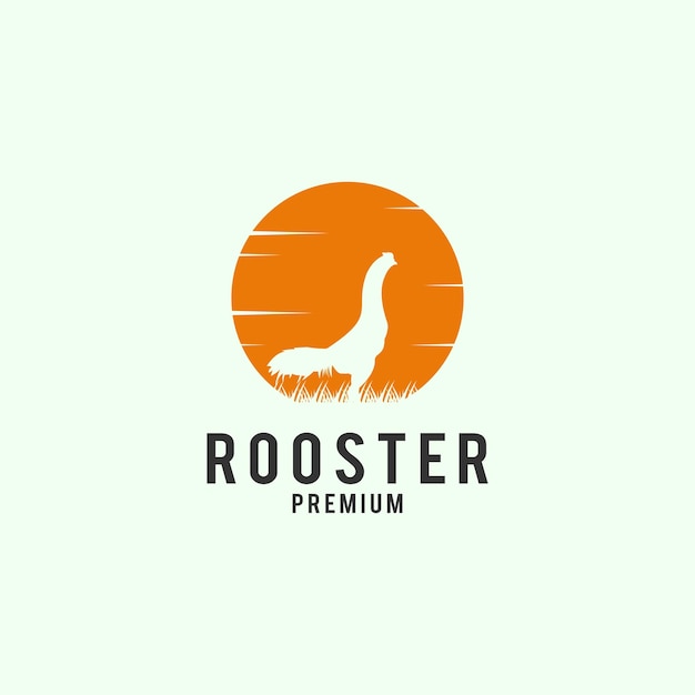 Unique rooster logo design