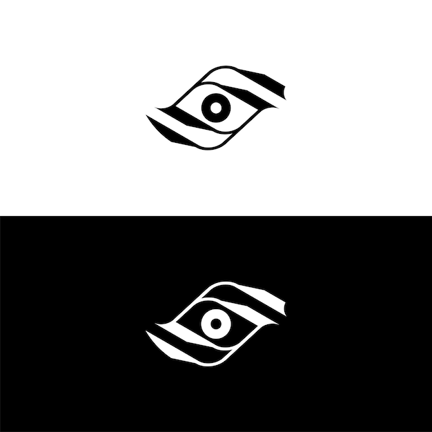 Vector unique scary eyes logo design