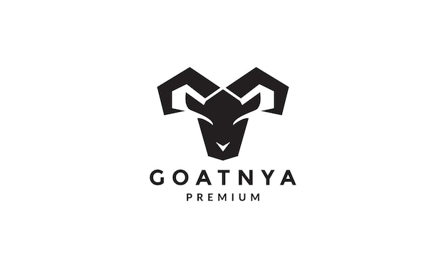 Unique shape modern head goat logo vector symbol icon design graphic illustration