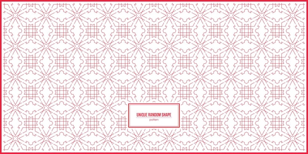 unique shape pattern design with dominant red color