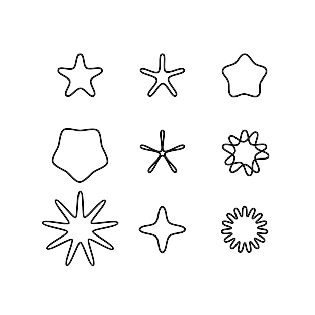 The unique starfish pack for ocean logo design