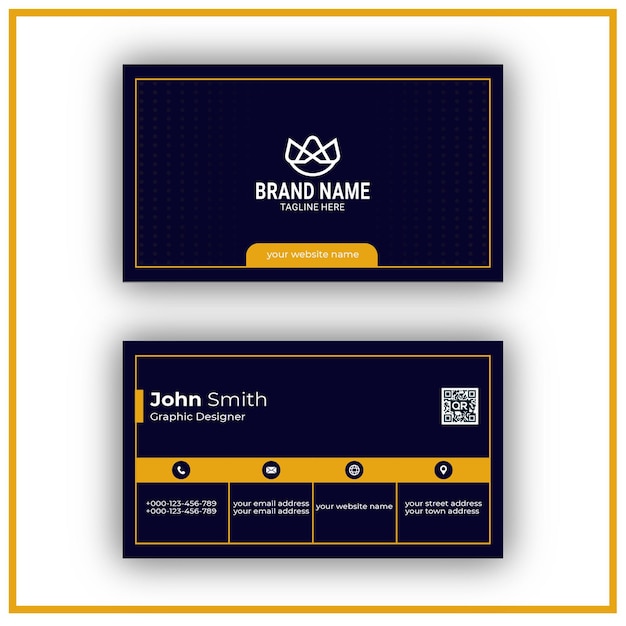 Unique style business card design template