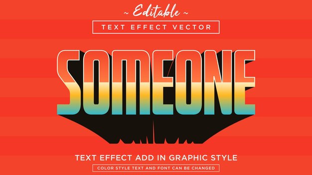 Vector unique style text effect with cool color combination fully editable