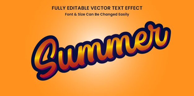 Unique, Super, Summer, vacation 3D Text Effect Premium Vector Template