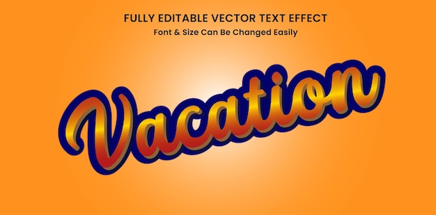 Unique, Super, Summer, vacation 3D Text Effect Premium Vector Template