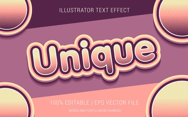 Vector unique text effects style