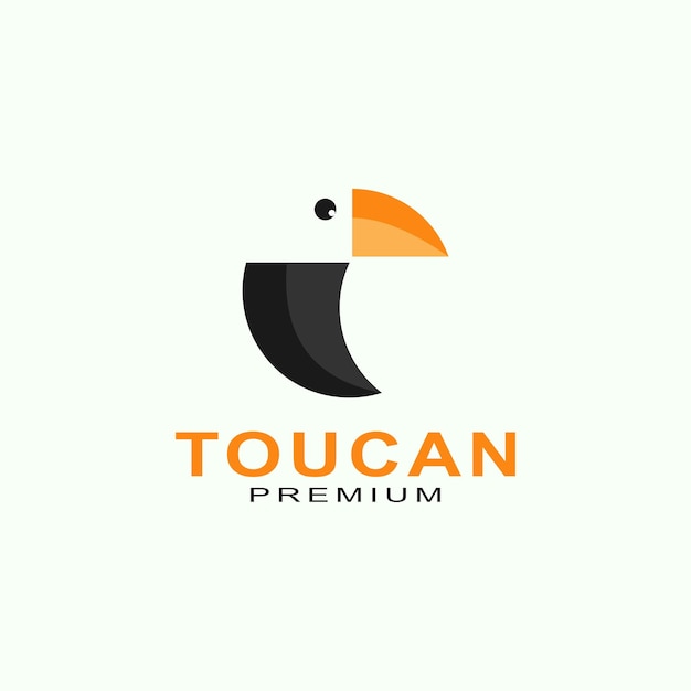 Unique toucan logo design