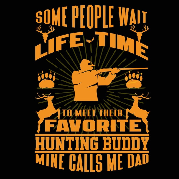 남성, 여성 및 어린이를 위한 독특한 Vantage Modern Hunting 티셔츠 디자인.