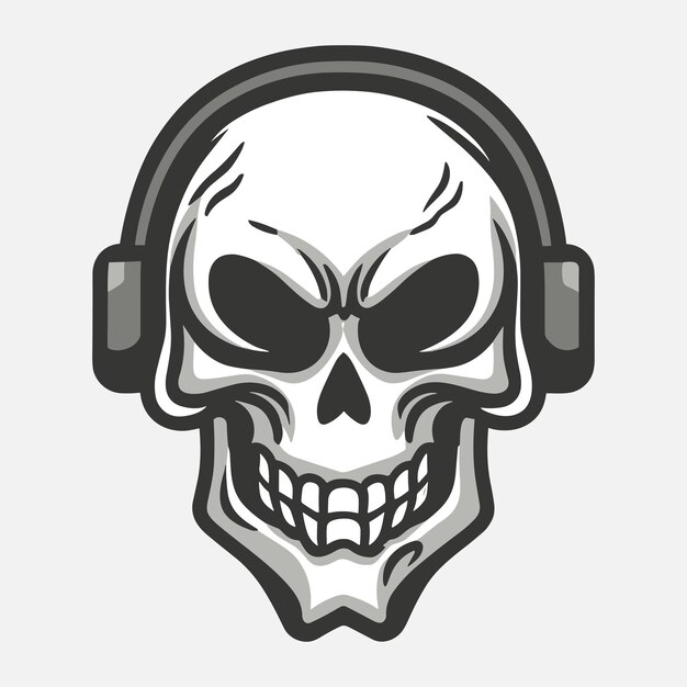 unique vector skull head design