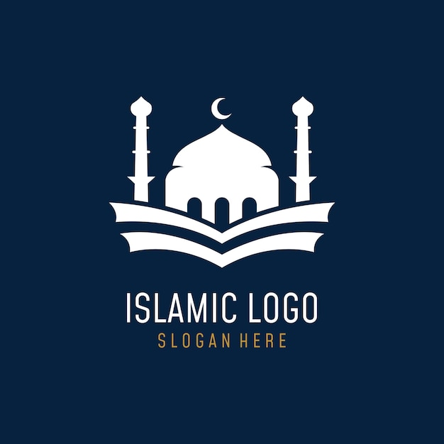 Vector uniquemodern and creative luxury mosque logo template with monogramlogo for islamicramadancompany