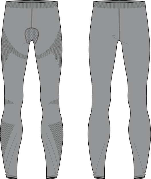 Unisex bodem slijtage skin panty leggings vector