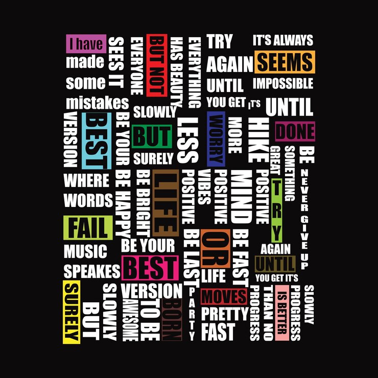 Vector unisex typography black t shirt design