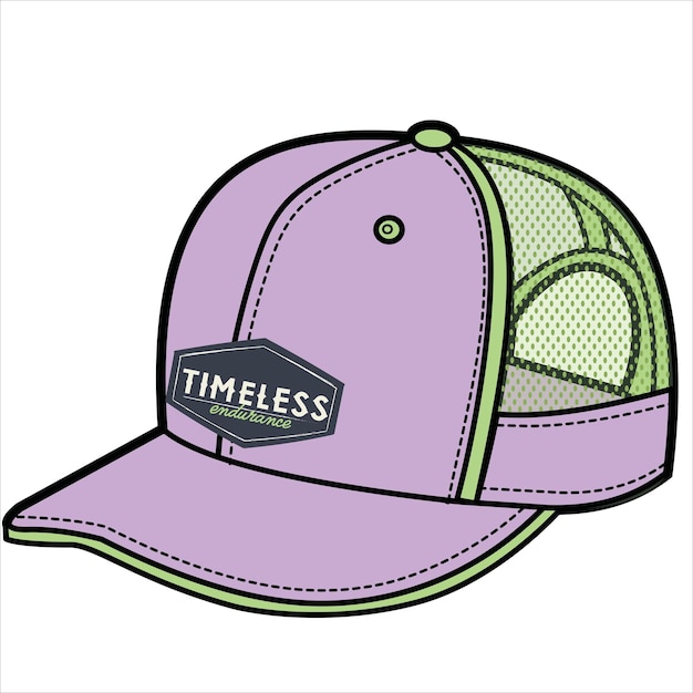 UNISEX WEAR SPORTY BASEBALL CAP IN EDITABLE VECTOR