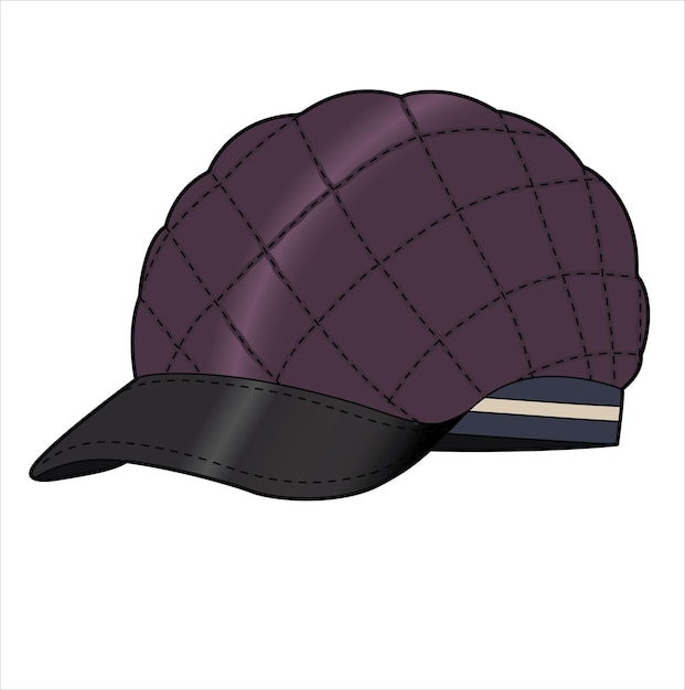 Vector unisex wear sporty baseball cap in editable vector