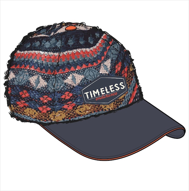 Unisex indossare cappello da baseball sportivo in vettore modificabile